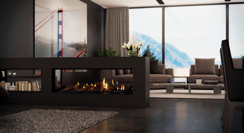 Flexible flue fireplaces from Escea