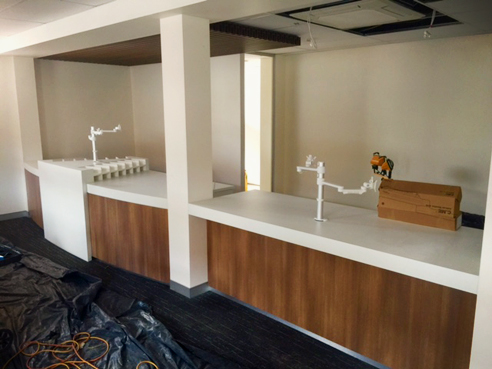 Solid surface for benchtops from Glenmar Custom Joinery