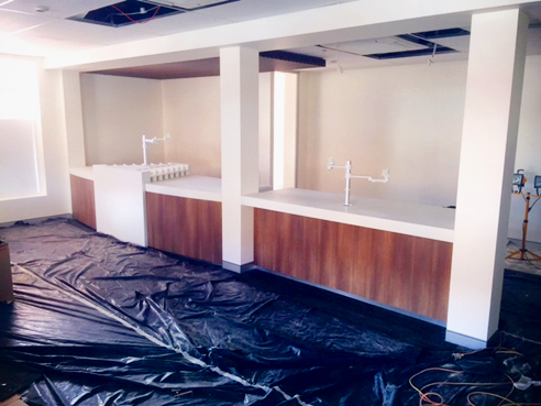 Office storage and kitchenette from Glenmar Custom Joinery