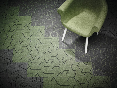 Flotex Textile plank carpet tiles