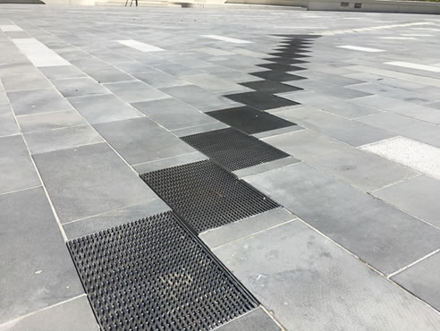 drainage grates in paving