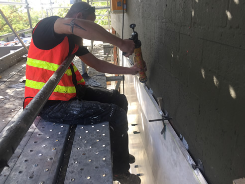 Fixing limestone cladding panels with Stone Clips