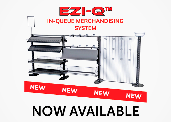 In-Queue Merchandising Systems - EZI-Q Available from SI Retail