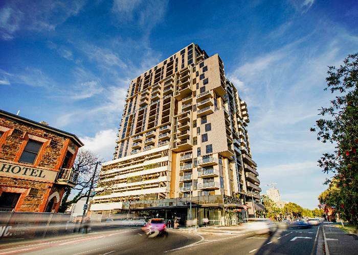 Fire Actuated Louvres for Adelaide Apartments by Safetyline Jalousie