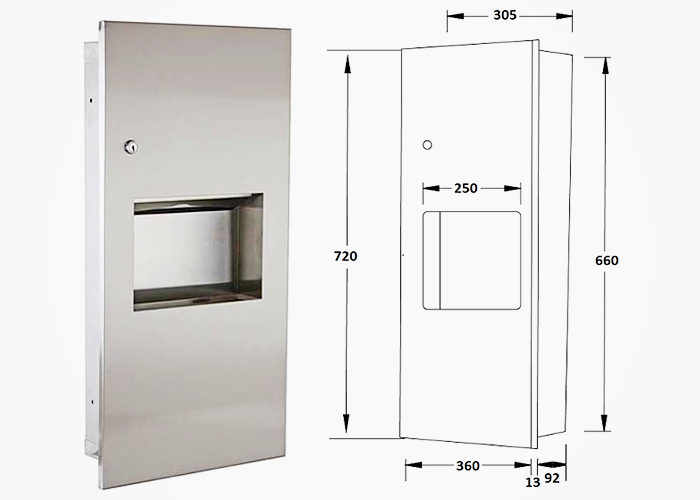 S-131 Fully Recessed Paper Towel Dispenser from Star Washroom