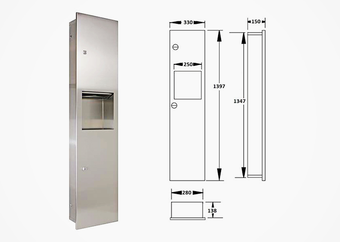 Paper Towel Dispenser and Waste Receptacle from Star Washroom