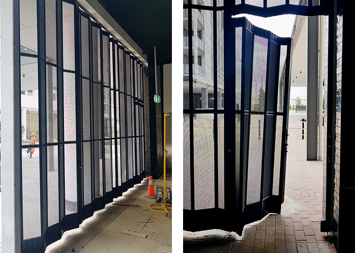 Commercial grade stackable doors from Trellis Door Co