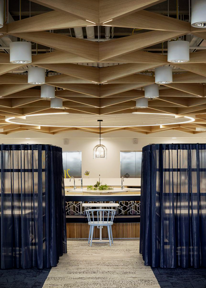 Woven MAXI BEAM Ceiling for Urban Office by SUPAWOOD