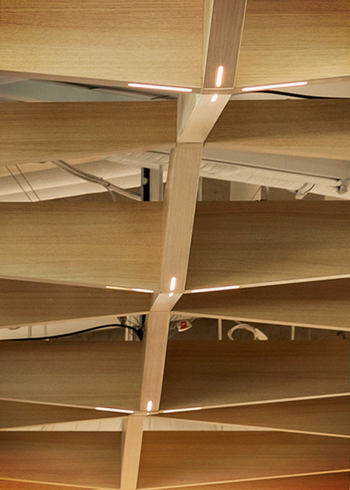 Woven MAXI BEAM Ceiling for Urban Office by SUPAWOOD