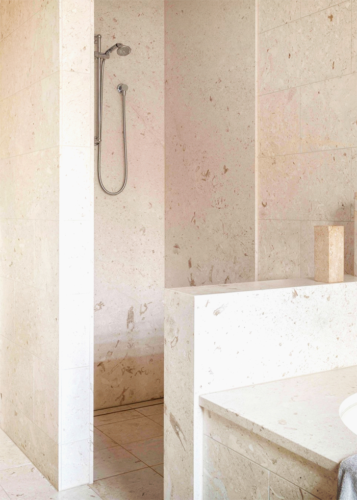 Luxury Bathroom Featuring Limestone Tiles from RMS Marble