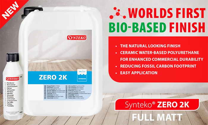 Bio-based Full Matt Floor Finish - Zero 2K by Synteko
