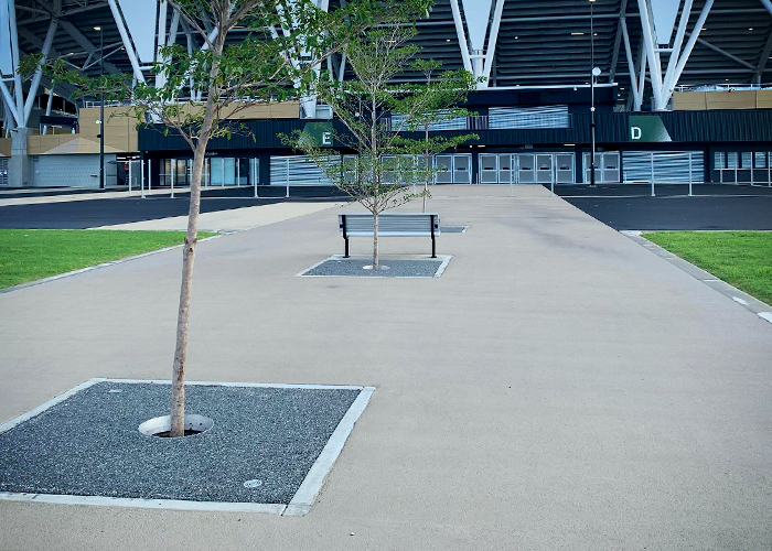 Resin Bonded Permeable Paving for Stadium by WaterPave