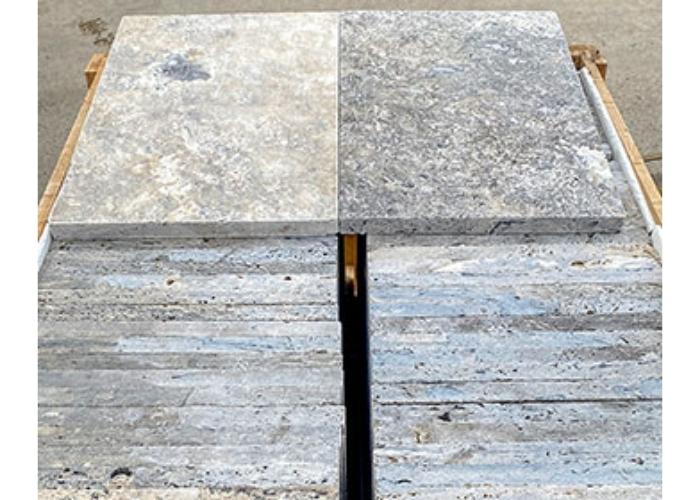 Silver Travertine Pavers from Simon Seconds