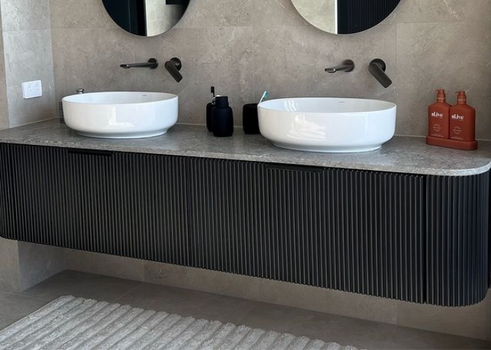 Custom Textured Vanities for Bathrooms by 3D Wall Panels