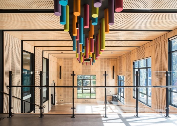 Decorative Acoustic Suspended Rondo Baffles from Acoustic Answers
