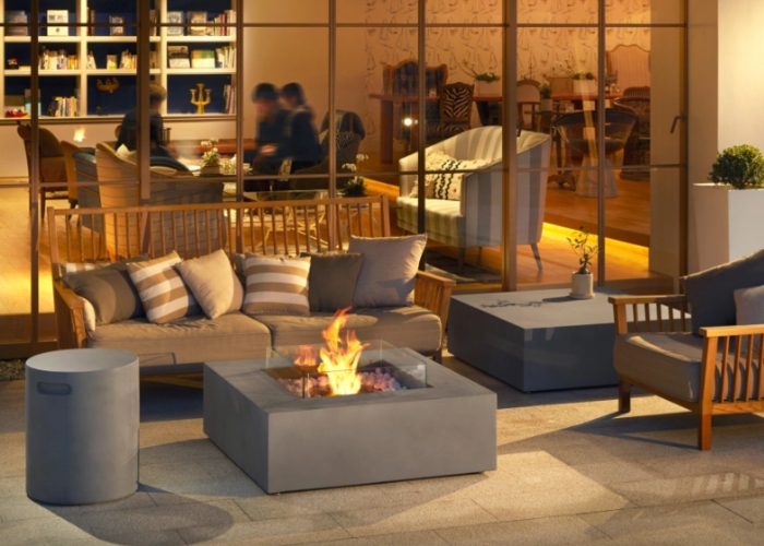 Modern Eco-Friendly Fire Tables for Outdoor Use by EcoSmart Fire