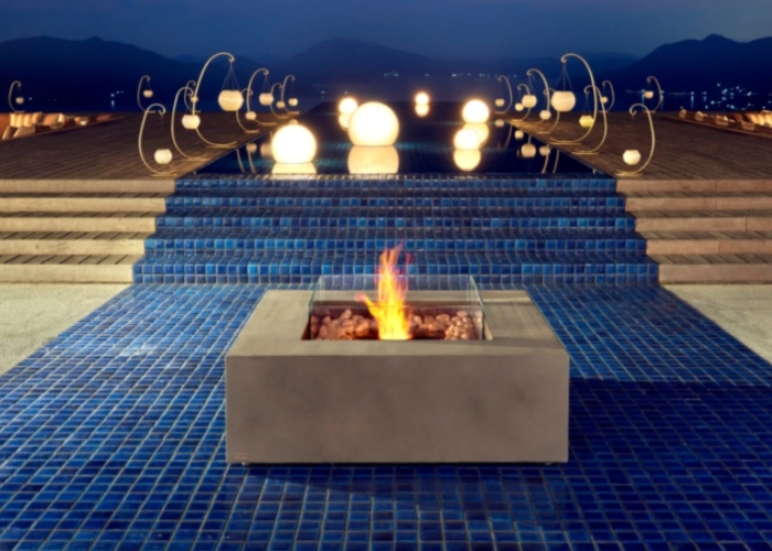 Modern Eco-Friendly Fire Tables for Outdoor Use by EcoSmart Fire