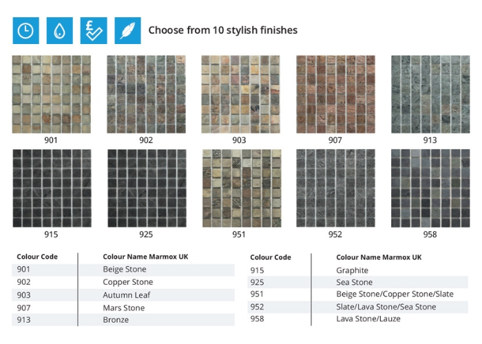 Mosaic Sheets for Bathrooms from Marmox Australia