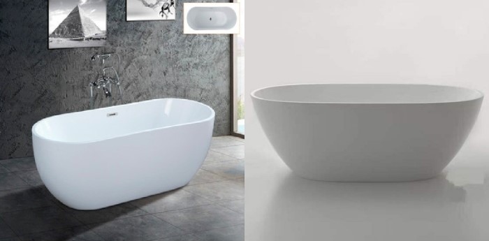 Freestanding Acrylic Bathtubs from Tilo Tapware