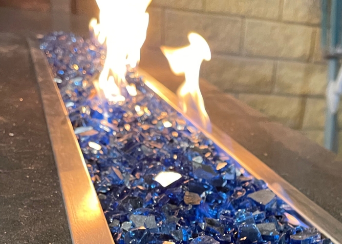 Reflective Recycled Glass for Fire Pits from Schneppa Glass