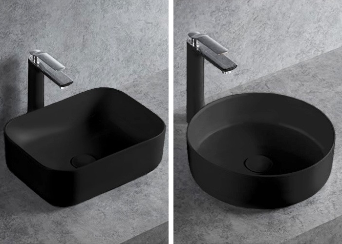 Matt Black Basins by Tilo Tapware