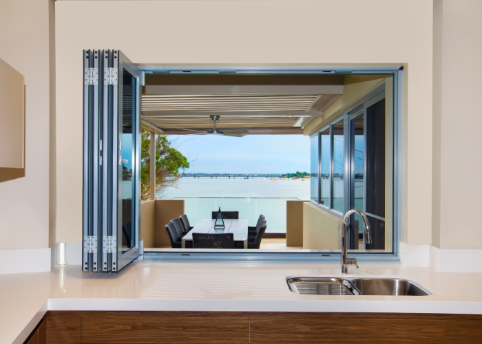 Bi Folding Windows for Outdoor Dining by Vista Windows