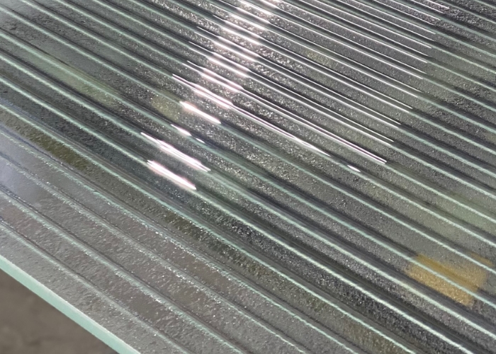 Textured Glass Shower Screen by Axolotl