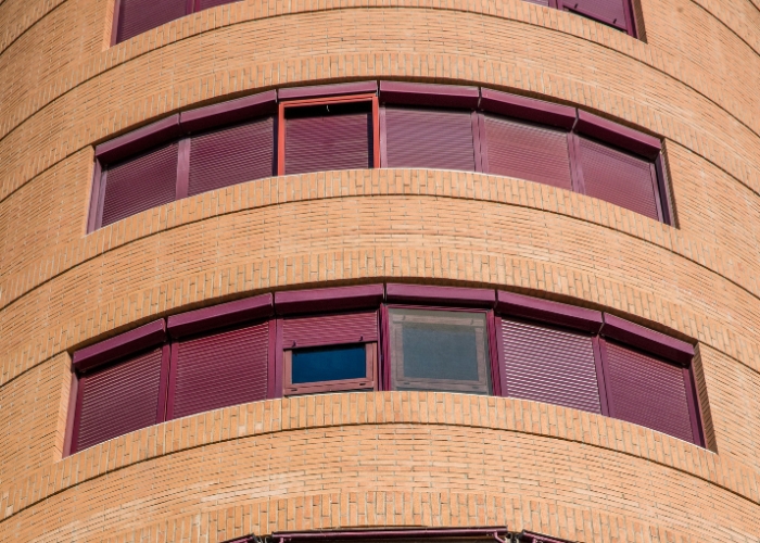 Mesh Support for Curved Brick Walls by Cerra Metal Works