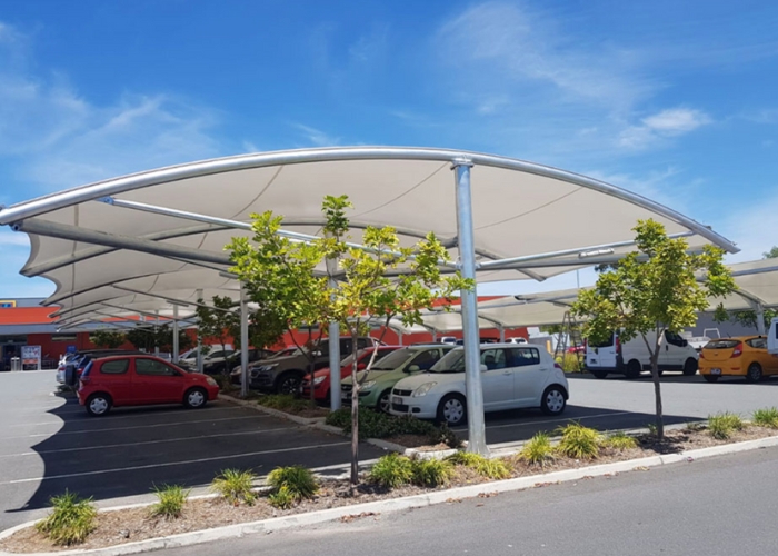 Commercial Carpark Shade and Weather Protection System from Makmax Australia