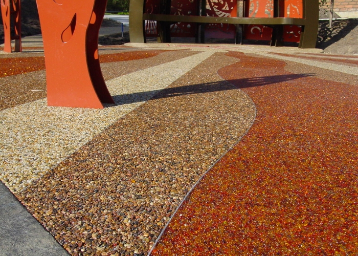 Recycled Crushed Glass for Flooring by MPS Paving Systems