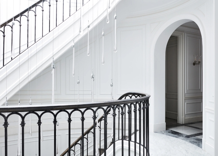 Classic Black and White Staircase by S&A Stairs