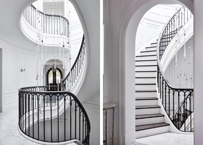 Classic Black and White Staircase by S&A Stairs