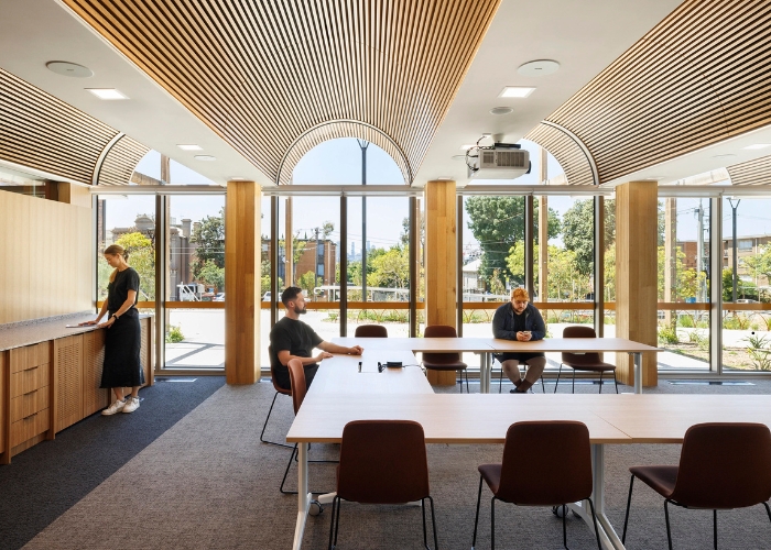 Linear Timber Panels in Tasmanian Oak Finish from SUPAWOOD