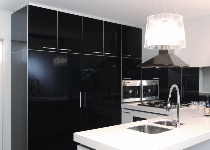 Aluminium Framed Acrylic Panels for Kitchens by Allplastics