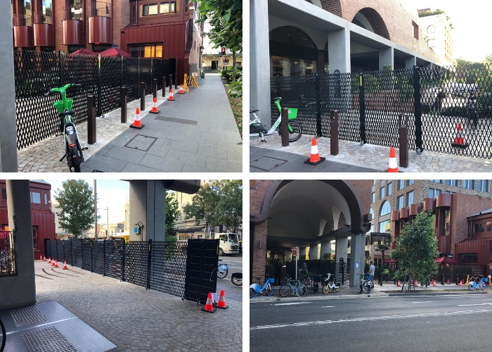 Portable Retractable Barriers for Mixed-Use Precinct Security by ATDC