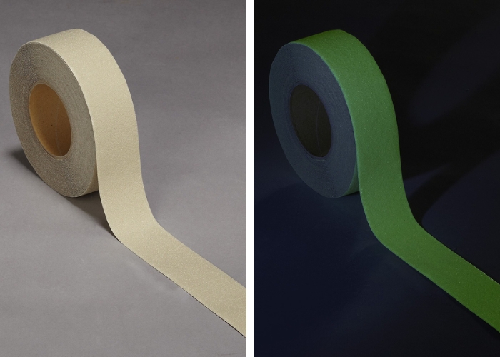 Photoluminescent Grit Tape for Hazardous Floors by Birrus