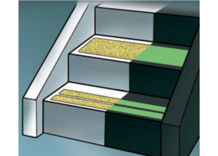 Photoluminescent Grit Tape for Hazardous Floors by Birrus
