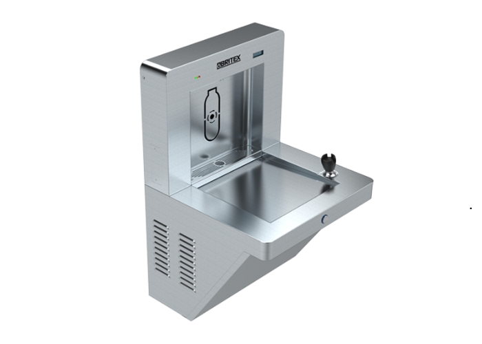 Vandal Resistant Bottle Filler and Drinking Fountain for Public Areas by Britex