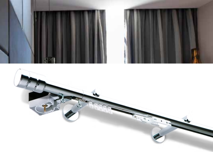 Remote Controlled Curtains by Forest Drapery