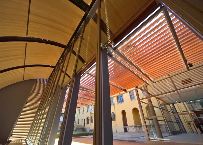 Curved Perforated Acoustic Ceiling Panels for Heritage Restoration by SUPAWOOD