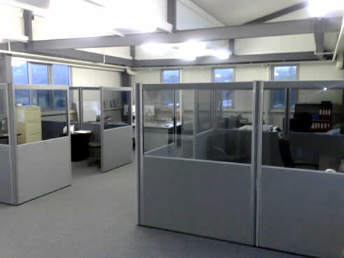 Half glass partitions from The Partition Company at the Half glass partitions from The Partition Company at the