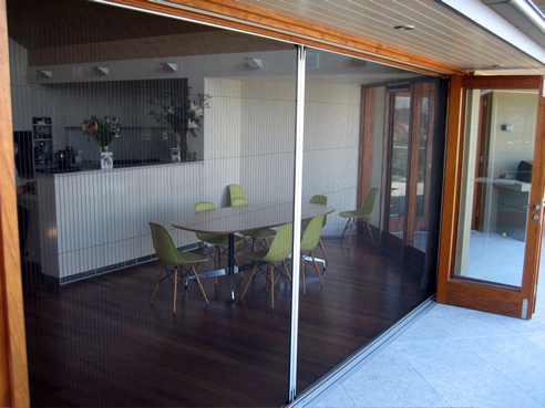 pleated fly screen