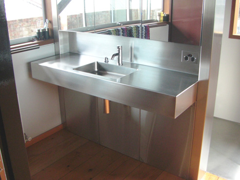 stainless steel vanity