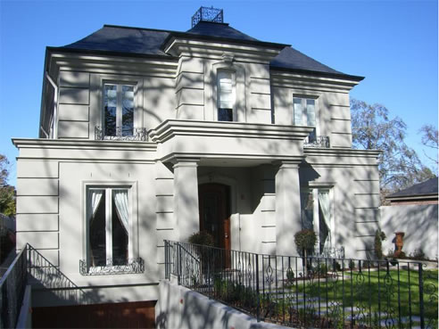 house with plaster mouldings