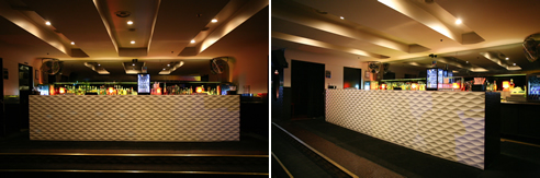 3d panels on bar fronts