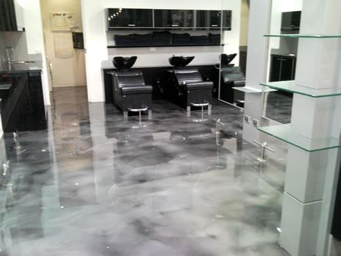 epoxy resin concrete coated floor after brisbane flood