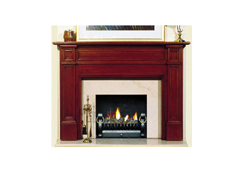 square timber mantel
