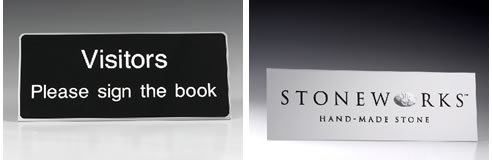 stainless steel rotary engraved sign