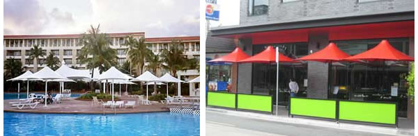 fixed wind rated umbrellas