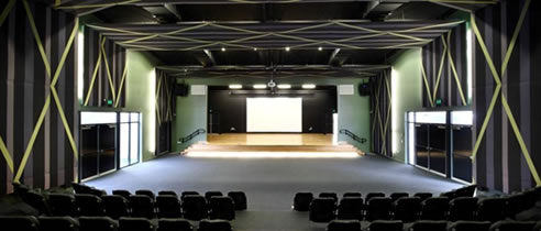 custom designed acoustic panels in auditorium